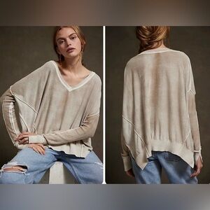 🌟NWOT🌟 We The Free Cream/Tan GibsonTop